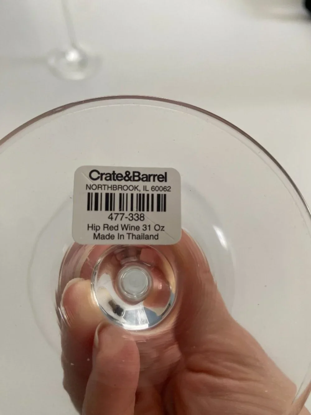 New Crate and Barrel Hip 31-Oz. Large Red Wine Glass, set of 2